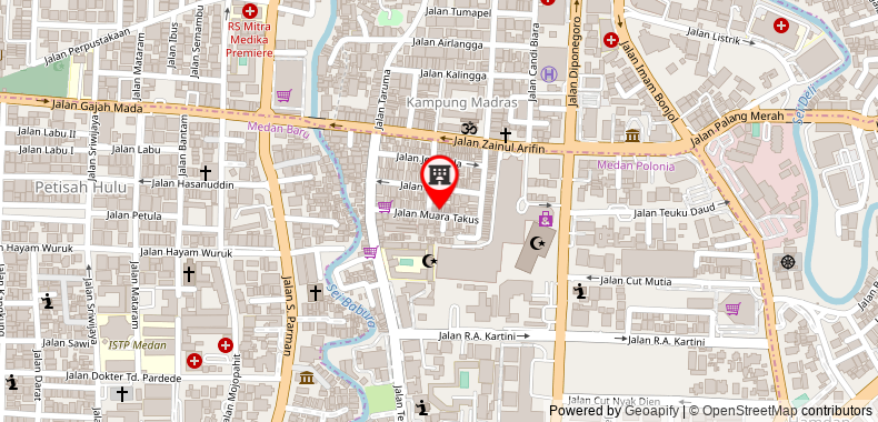 在地图上查看3000平方米17臥室公寓(棉蘭城中心) - 有5間私人浴室