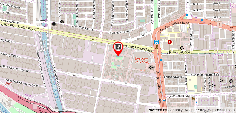 Bản đồ đến Apartemen CBD Pluit Tower Cendana