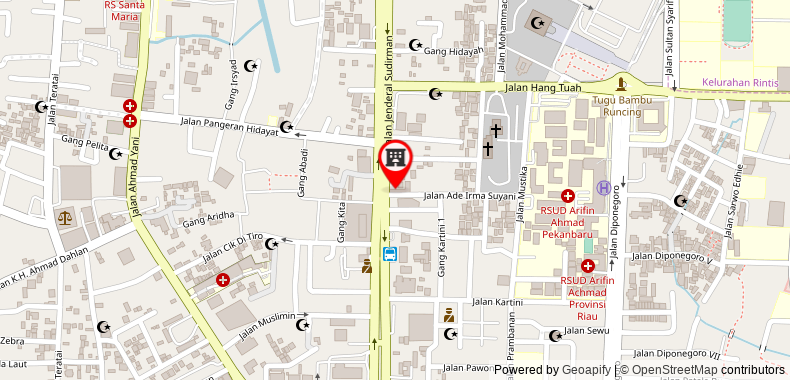 Bản đồ đến Khách sạn Whiz Sudirman Pekanbaru