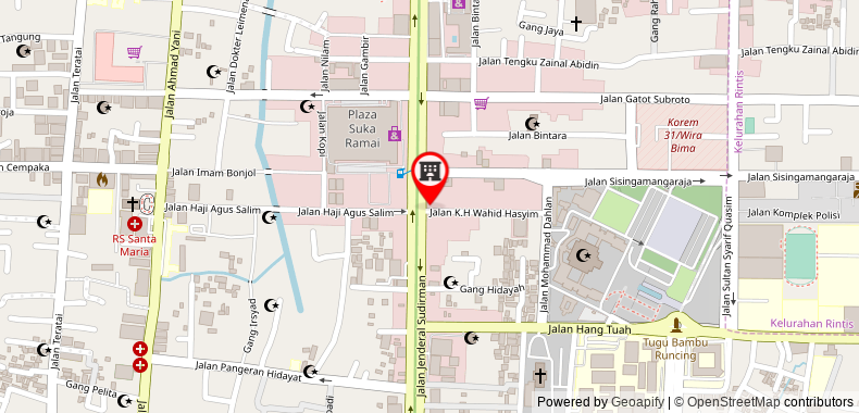 Bản đồ đến Khách sạn Oase Pekanbaru
