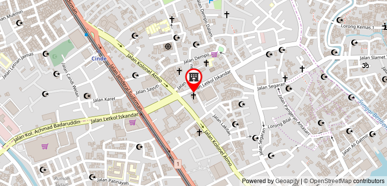 Msquare Hotel on maps