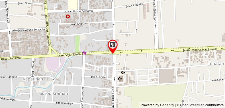 Bản đồ đến Khách sạn Gajah Mada
