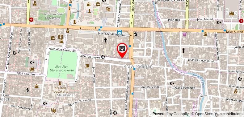 在地图上查看CERIA HOTEL @Alun Alun Yogyakarta
