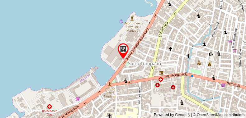 Bản đồ đến Khách sạn Lion & Plaza Manado