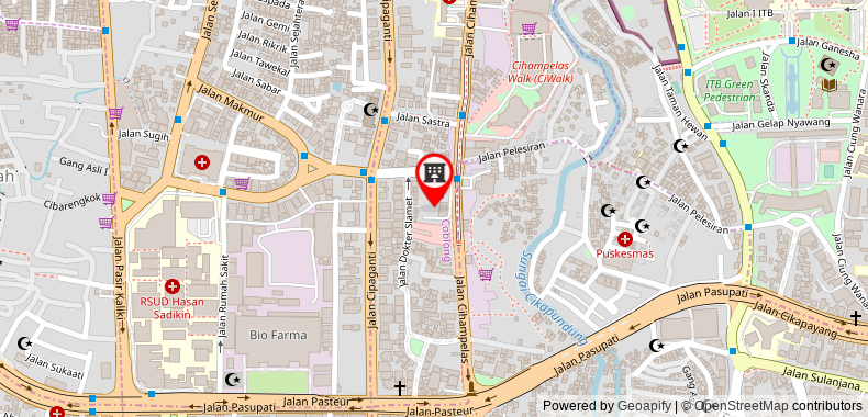 Bản đồ đến Khách sạn Aston Tropicana Bandung