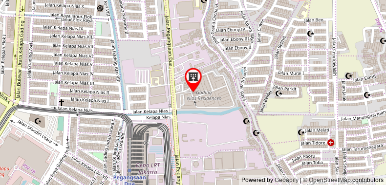 在地图上查看Apartemen Gading Nias Residence-Studio Alamanda 20