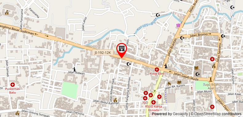 Bản đồ đến Khách sạn Arjuna Kota Batu