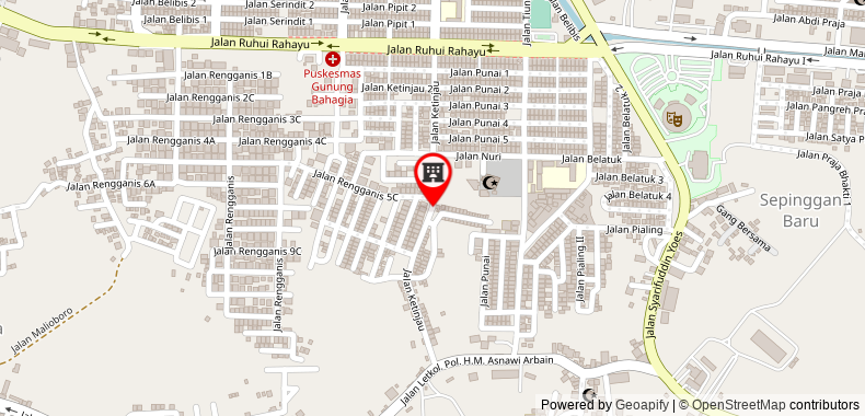 在地图上查看Urbanview Palace Syariah Balikpapan