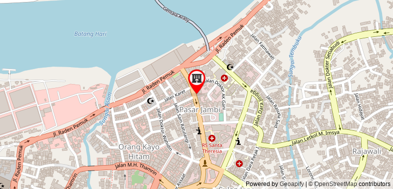 Bản đồ đến RedDoorz Plus near WTC Batanghari Mall
