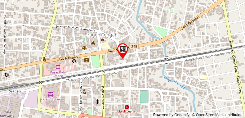 Bản đồ đến Khách sạn Graha Sragen
