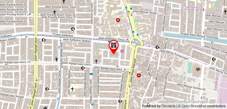 在地图上查看OYO252伊斯塔納佩爾瑪塔恩加格爾酒店