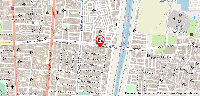 Bản đồ đến RedDoorz @ Jalan Kartini Semarang