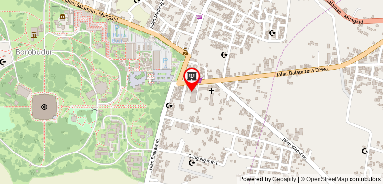 Bản đồ đến Khách sạn Sarasvati Borobudur