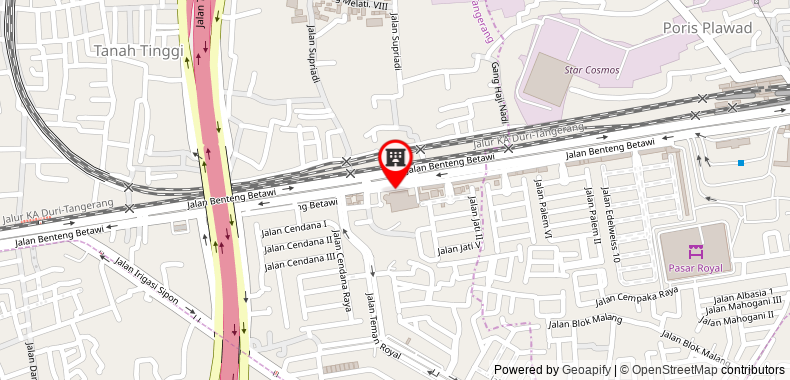 Bản đồ đến Khách sạn D'prima Tangerang