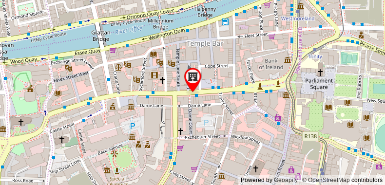 Bản đồ đến Khách sạn Dublin Citi