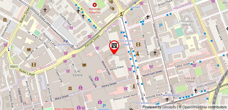 在地图上查看都柏林A點酒店