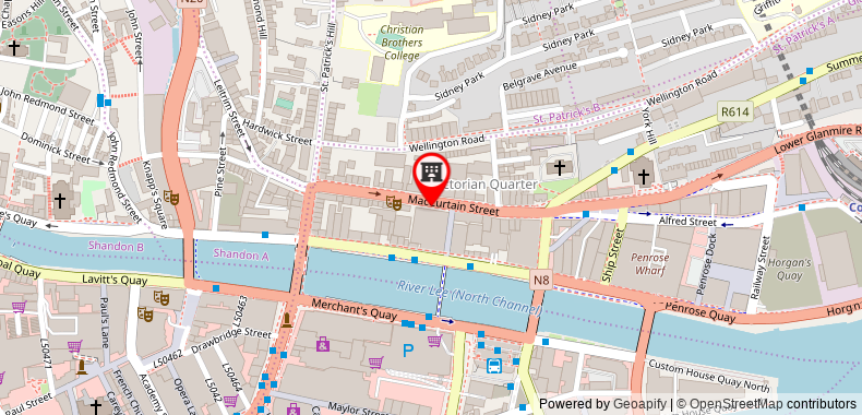 The Metropole Hotel on maps