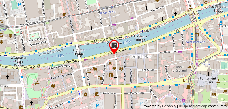 在地图上查看菲茨西蒙斯聖殿酒吧酒店