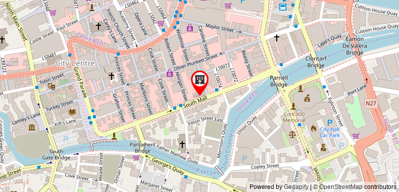 Imperial Hotel Cork City on maps