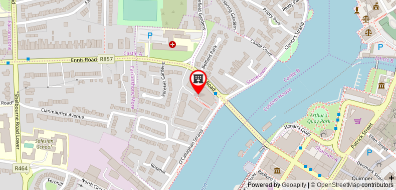 Bản đồ đến Khách sạn Limerick Strand