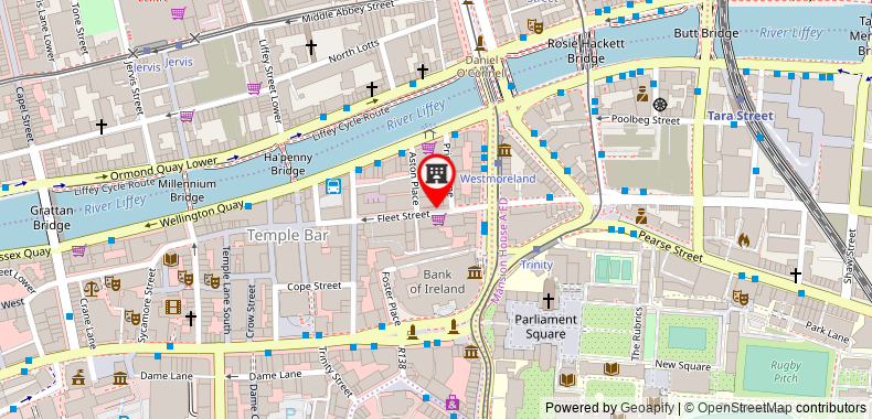 Temple Bar Hotel on maps