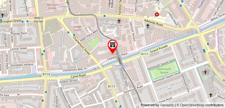 Bản đồ đến Khách sạn Dublin Hilton