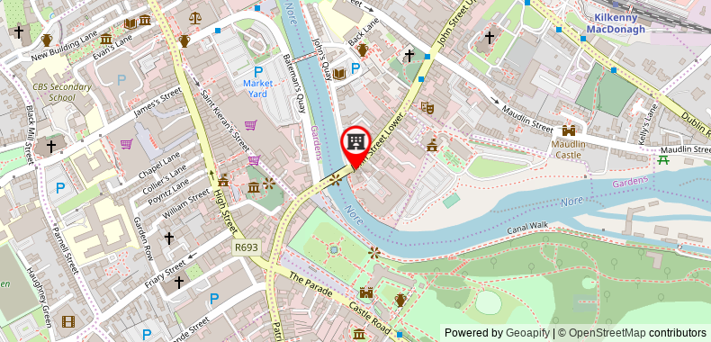 Bản đồ đến Khách sạn Kilkenny River Court