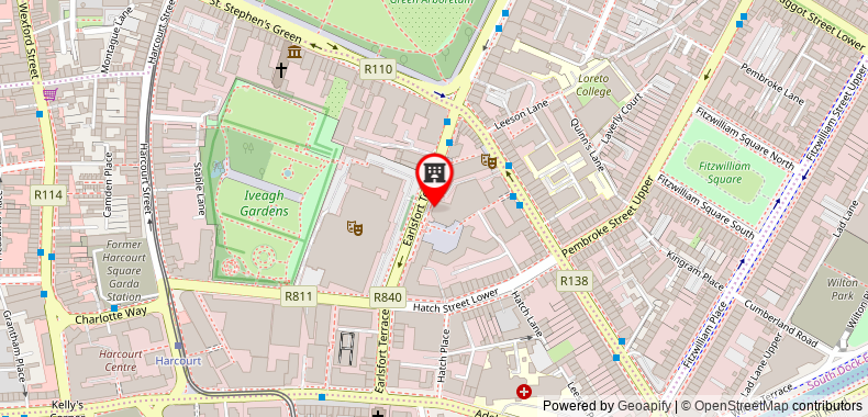 Bản đồ đến Khách sạn Dublin Conrad