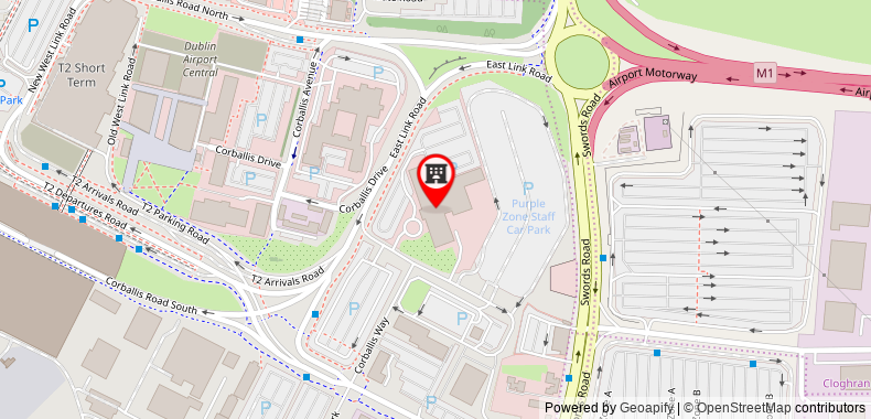 Bản đồ đến Khách sạn Radisson Blu Dublin Airport