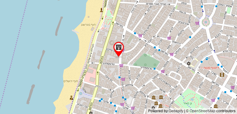 Bản đồ đến Brand Apartments Tel Aviv Ben Yehuda 21