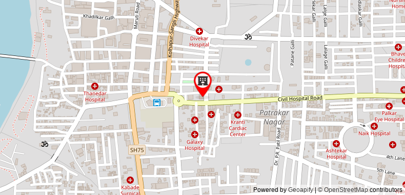 Bản đồ đến Khách sạn Sukhrup Sangli