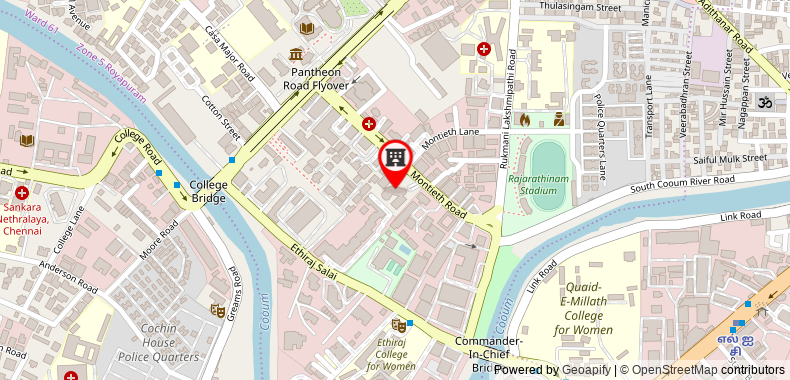 Bản đồ đến Khách sạn Ambassador Pallava Chennai