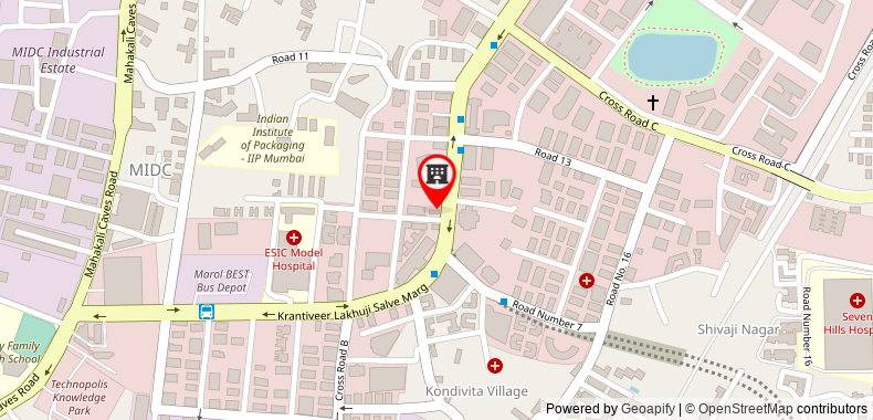 Bản đồ đến Khách sạn Goldfinch Mumbai