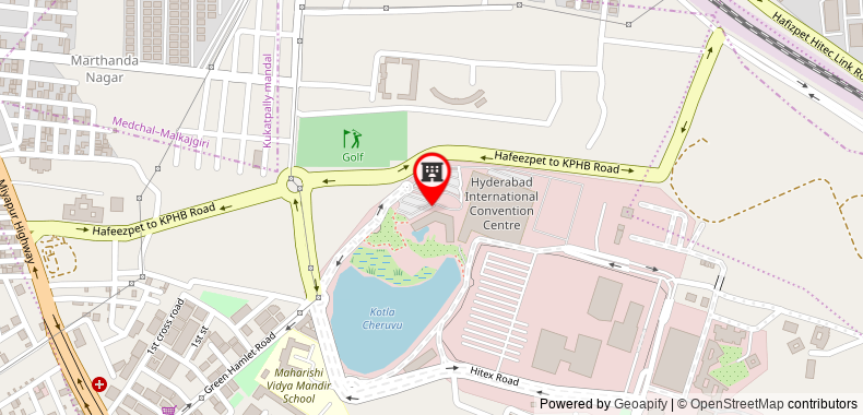 Bản đồ đến Khách sạn Novotel Hyderabad Convention Centre - An Accors Brand