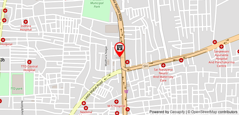 Bản đồ đến Khách sạn Vihas Tirupati