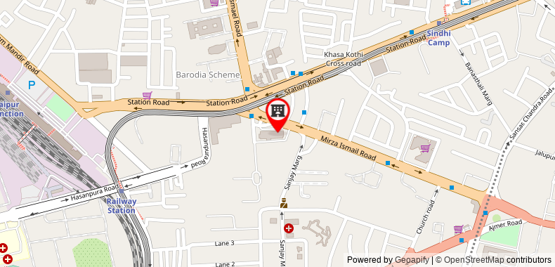 Bản đồ đến Radisson Jaipur City Center