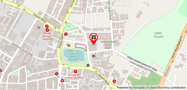 Bản đồ đến Hyatt Ahmedabad