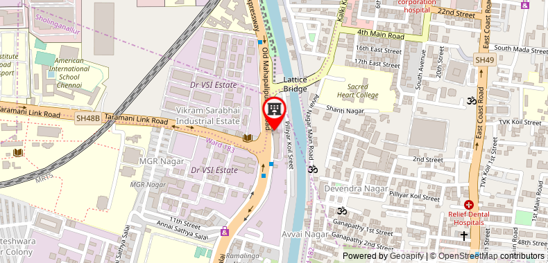 Bản đồ đến Holiday Inn Chennai OMR IT Expressway