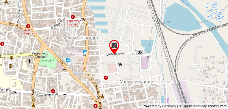 Bản đồ đến Khách sạn Surya Residency