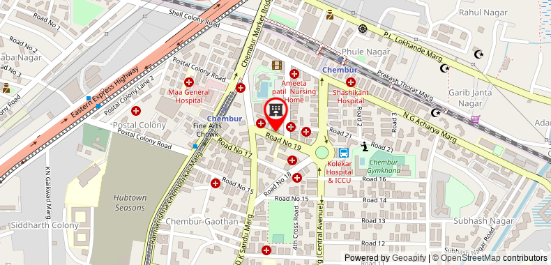 Bản đồ đến Khách sạn SURYA PRAKASH CHEMBUR