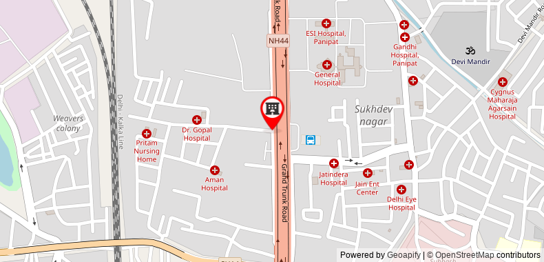 Bản đồ đến Khách sạn BR INN PANIPAT Haryana