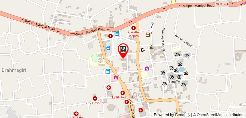 Bản đồ đến Khách sạn Udupi Residency