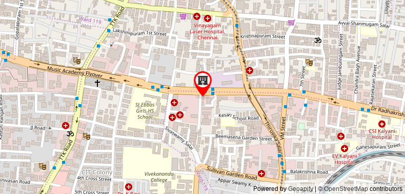 Bản đồ đến Khách sạn Anchor Chennai