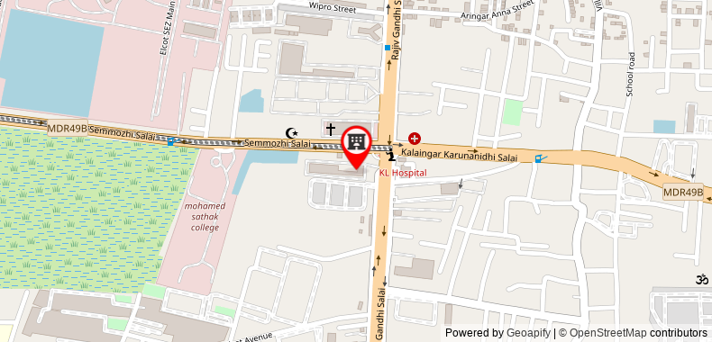 Bản đồ đến Citadines OMR Chennai