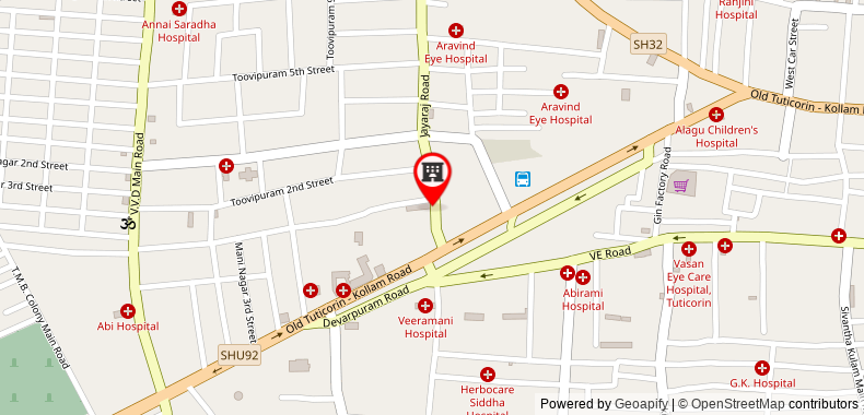 Bản đồ đến Khách sạn SPOT ON 61149 Sivanthi