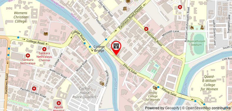 Bản đồ đến Khách sạn Radisson Blu Chennai City Centre