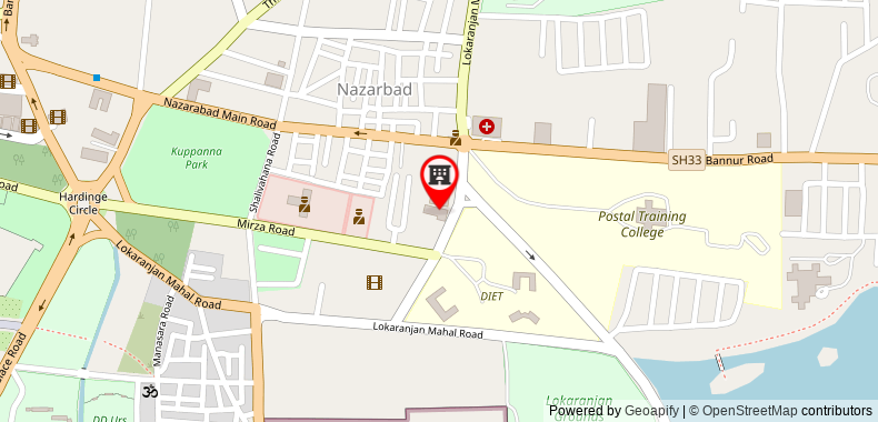 Bản đồ đến Khách sạn Ginger Mysore