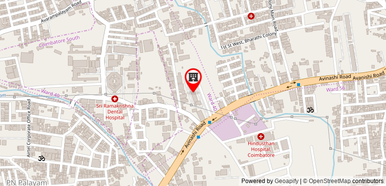 Bản đồ đến Radisson Blu Coimbatore