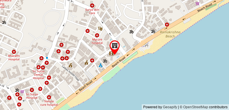 在地图上查看維薩卡帕特南瓦魯海灘諾富特酒店 - 雅高品牌酒店