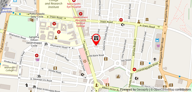 Hotel Bombay Tiffanys on maps